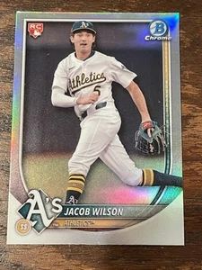 Tarjeta Bowman Jacob Wilson Cromo Rojo Redención Refractor Novato 2025 9 Atletismo - Imagen 1 de 2