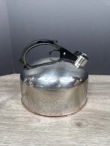 REVERE WARE Kupferboden Edelstahl Teekessel Vintage pfeifend  - Bild 1 von 7