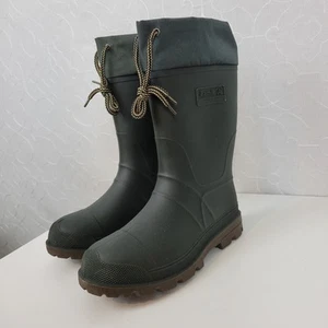Kamik Icebreaker Insulated Mens Boots Size 8 Black Khaki Waterproof Rubber NEW - Imagen 1 de 17