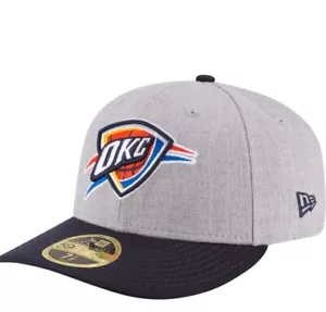 Oklahoma Thunder OKC New Era NBA 59Fifty Low Crown 7 1/2 Fitted Hat Cap - Picture 1 of 3