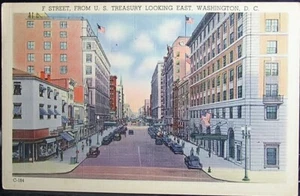 Vtg. PC -F Street from U.S. treasury looking East, Washington, D.C. unposted - Picture 1 of 2