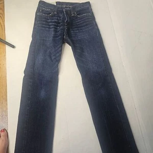 BOYS SIZE 14 SLIM ABERCROMBIE JEANS DARK WASH DENIM CASUAL PREPPY ACADEMIA D0043 - Picture 1 of 8