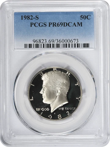 1982-S Kennedy Half PR69DCAM PCGS Proof 69 Deep Cameo Cover