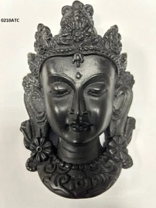 Buddha Head Ornament Sculpture in Resin Made In Nepal 0210ATC - Picture 1 of 1