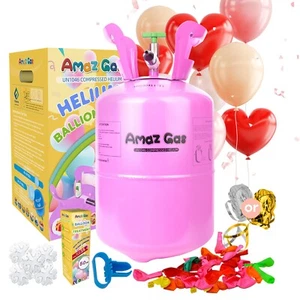AmazGas Helium Gas Tank Balloon Kit Party Decoration 7L Pink 1 Pack - Picture 1 of 6