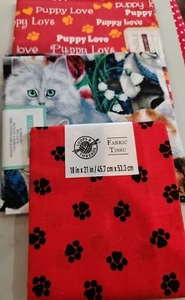 Fat Quarters Fabric Bundle Lot 3 Pieces 18X21 Quilting  E6 - Picture 1 of 8