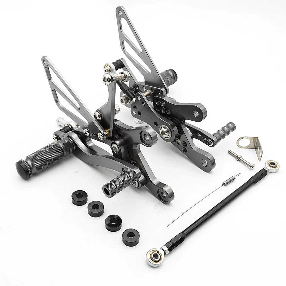 Juego de estribos traseros ajustables para motocicleta Yamaha YZF R6 1999 2000 2001 2002 Foto 1 de 4