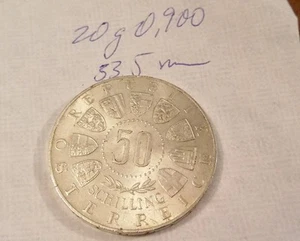 Austria 50 Schilling, 1964, Innsbruck Winter Olympics - Picture 1 of 4