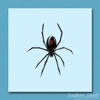 Black Widow Spider - Vinyl Decal Sticker - c235 - 3.25" x 3.75"