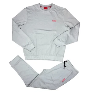 HUGO Mens Tracksuit Set Grey Sweatshirt & Bottoms - Drick & Doak Size XL - Picture 1 of 9