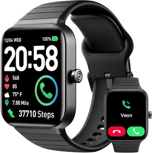 aeac Smartwatch Men Calls, 1,8" Smartwatch mit Freisprecheinrichtung Schwarz - Bild 1 von 7