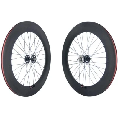 700C Clincher Fixed Gear Fahrrad Radsatz Bremsfläche Track Road Bike Laufräder - Bild 1 von 4