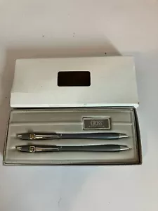 Vintage Cross grau 2101 Kugelschreiber und Bleistift mit Originalkarton Anleitung - Bild 1 von 9