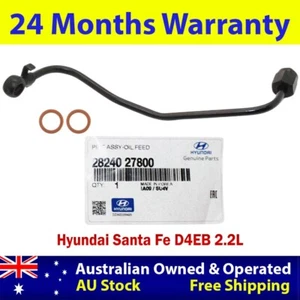 Genuine Turbo Oil Feed Pipe+Gaskets For Hyundai Santa Fe D4EB 2.2L - Picture 1 of 8