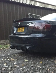2 GLOSS BLACK CARBON FIBRE AKRAPOVIC EXHAUST TIPS 4” BMW 335i 335d E90 E92 E93 - Picture 1 of 6