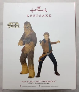 Hallmark 2018 Solo: Star Wars Story "Han Solo & Chewbacca" Set of 2 Ornaments - Picture 1 of 12
