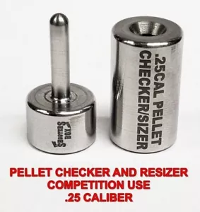 Redimensionador/comprobador de pellets 0,25 cal - tamaño - acero inoxidable - hecho en EE. UU. - ¡Envío gratuito! - Imagen 1 de 8