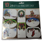Paper Magic Christmas Holiday 24 Peel 'N' Stick Foil Gift Tags Sticker Label