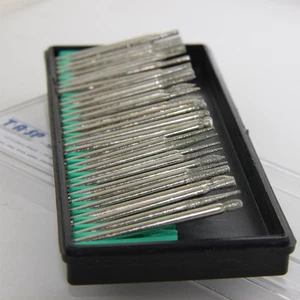 30PC Dremel Diamond Rotary Burrs Tools 3.2mm 1/8' Shank 150 Grit with Box - Picture 1 of 7