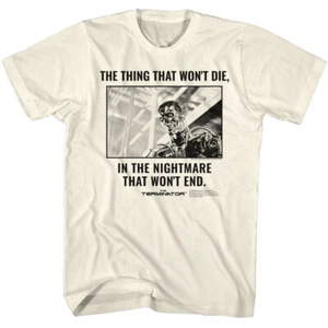 The Terminator Thing That Won't Die The Nightmare That Won't End Men's T Shirt - Picture 1 of 3