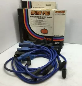 Taylor Cable 74653 Blue 8mm Spiro-Pro Ignition Wire Set - Picture 1 of 2