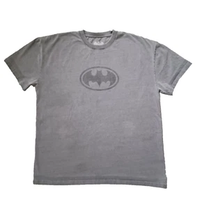 Goat Crew Batman Mens T Shirt M Gray Graphic Logo Front Back Heavyweight Faded - Picture 1 of 12