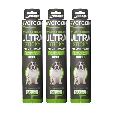 	Evercare Pack de 3 Recambios de Rodillo de Pelusa Multiusos para Mascotas Mega Gran Tamaño 50 Unidades	 Foto 1 de 4