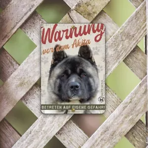 American Akita cartello segnaletica DIN-A5 cane | resistente alle intemperie | cartelli cane 53S - Foto 1 di 3