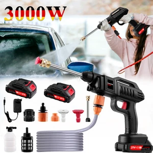 2 baterías + 100 bar batería limpiadora de alta presión coche móvil limpiador de presión pistola pulverizadora - Imagen 1 de 12