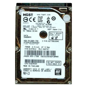 HGST 750GB HTS541075A9E662 5400RPM 2.5" SATA Laptop HDD Hard Drive - Picture 1 of 4