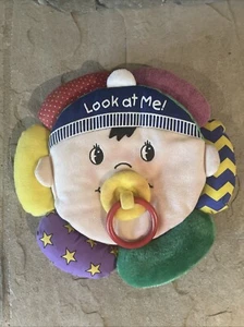 Vintage 2002 BABYS FIRST BOOK CLUB STUFFED PLUSH SOFT CLOTH LOOK AT ME RATTLE - Picture 1 of 7