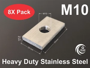 Channel Slot Nut Rhino Thule Yakima Pro Rola roof rack awning Accessories M10X8 - Foto 1 di 2