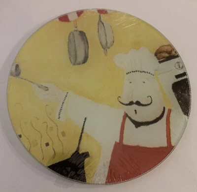 Kitchen Cutting Board  7.75” Diameter Cooking Concepts Tempered Glass - Image 1 of 2