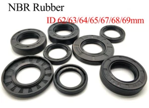 TC Skeleton Oil Seal Ring Rotary Shaft Sealing NBR Double Lip Seals ID 62mm-69mm - Picture 1 of 12
