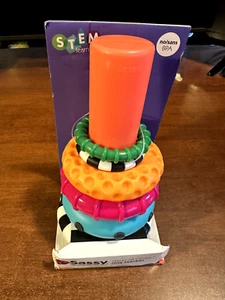Stacks of Circles Stacking Ring STEM Learning Toy, Age 6+ Months, 6 pieces - Picture 1 of 2