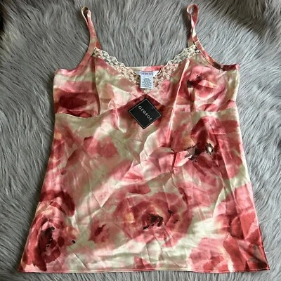 Top sin mangas lencería George vintage para mujer talla XL rosa encaje pijama sin cordones Foto 1 de 4