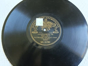 RARE 78 rpm Gramophone GC 54780 LAUDAMUS TE / castrato Alessandro Moreschi - Imagen 1 de 3