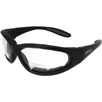 GLOBAL VISION EYEWEAR Hercules Foam Padded Riding Glasses Bifocal 2.5 Antifog Clear by Global Vision