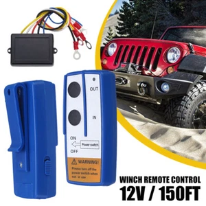 12V Wireless Winch Remote Control Kit Receiver 150ft Twin Switch Handset Easy US - Picture 1 of 9
