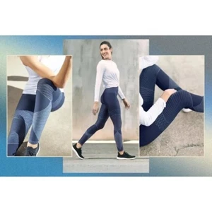 Spanx Look At Me Now Seamless Moto Legging Indigo Sky Navy Blue NWT Large 10-12 - Picture 1 of 4