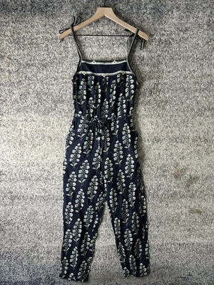 Macacão La Vie Rebecca Taylor Feminino Médio Azul Marinho Floral Algodão Amarrar Ombro - Imagem 1 de 4