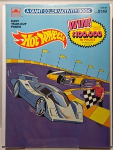 Hot Wheels A Giant Coloring Activity Book Golden Mattel 1988 - Imagen 1 de 5