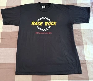 Vintage Race Rock Men’s Shirt Motor City Diner Black XL Detroit 90’s - Picture 1 of 5