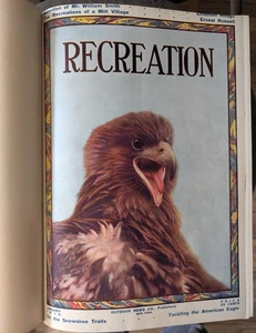 6 Issues 1910 Recreation Magazine Hunting Fly Fishing Canoes Glacier Park - Bild 1 von 13