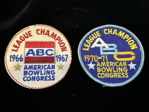 Vintage 1960s - 70’s American Bowling Congress ABC LEAGUE CHAMPION Patches LOT OF 2 - Bild 1 von 4