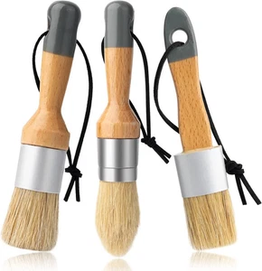 Kreidewachs Pinsel, 3 Stück, Kreidepinsel für Möbel, kleiner Wachspinsel - Bild 1 von 6