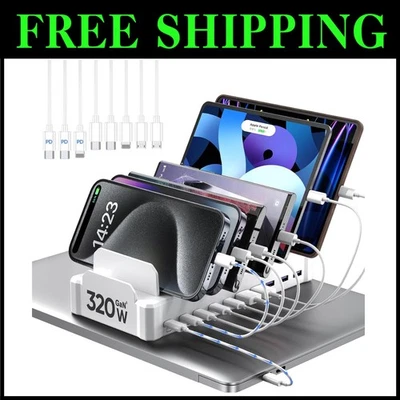 Base organizadora multidispositivo, cargador USB C de 10 puertos Foto 1 de 4