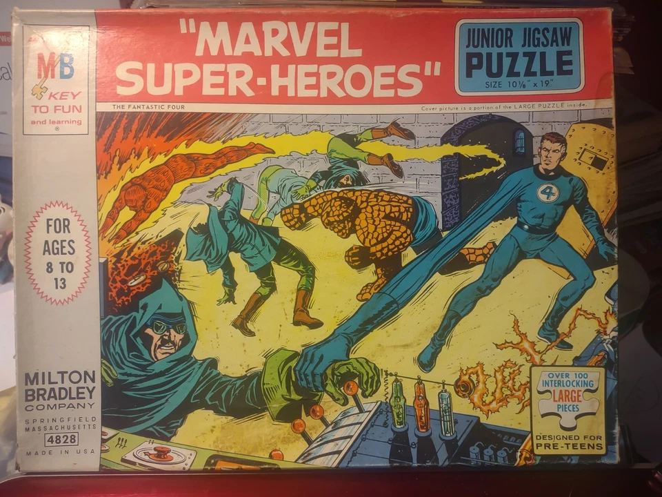 Rompecabezas vintage Marvel Super Heroes 1967 Fantastic Four Millton Bradley completo  Foto 1 de 2