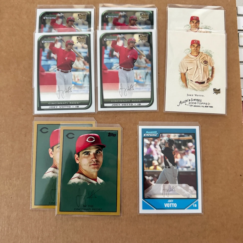 (9) JOEY VOTTO RC LOT 2008 Bowman Chrome, Allen & Ginter, Topps T205 Rookie Card - Image 1 of 4