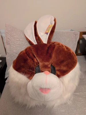 Bunny School Sports Mascot Mask Head Rabbit New Furry - Image 1 of 3